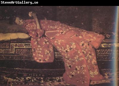 George Hendrik Breitner Girl in Red in Red Kimono (nn02)